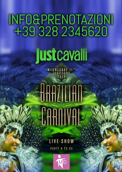 Mercoledi Brasilian Carnival Just Cavalli Milano