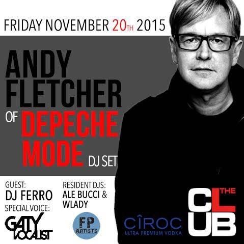 Dj Fletcher of Depeche Mode The Club Milano - Milanoindiscoteca