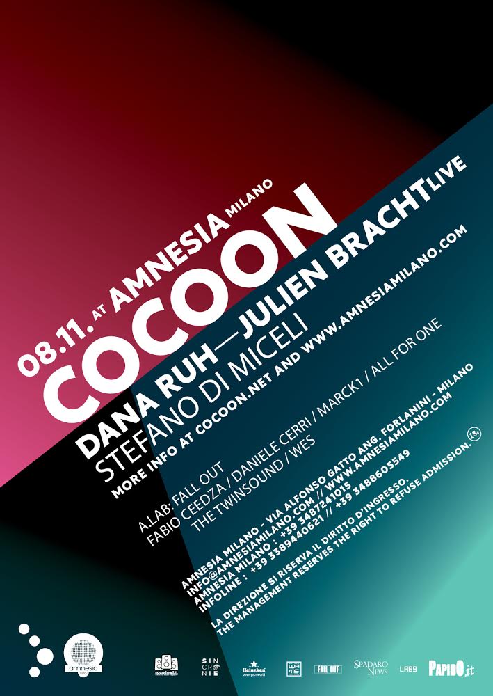 Sabato 8 Novembre Cocoon Amnesia Milano