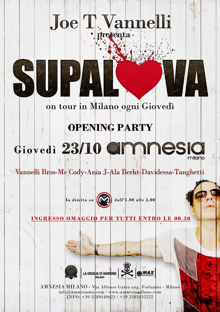 Giovedì 23 Ottobre Supalova On Tour Amnesia Milano
