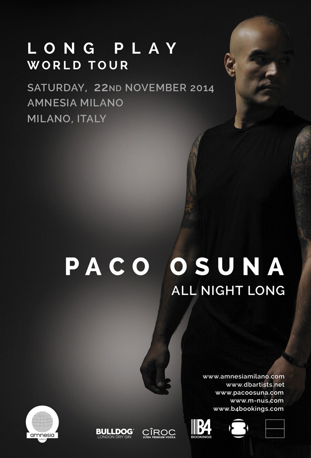 Sabato 22 Novembre Paco Osuna Amnesia Milano