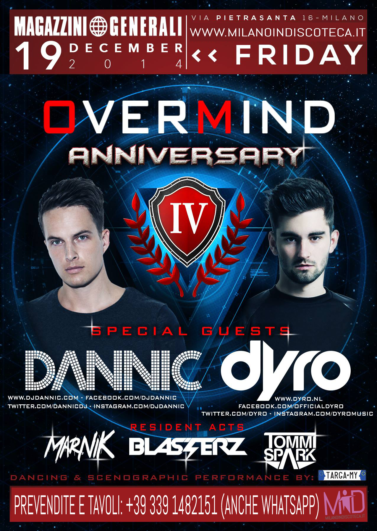 Overmind Anniversary Magazzini Generali Milano