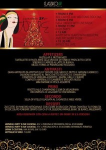 Menù Cenone a Buffet Classico Milano - Milanoindiscoteca