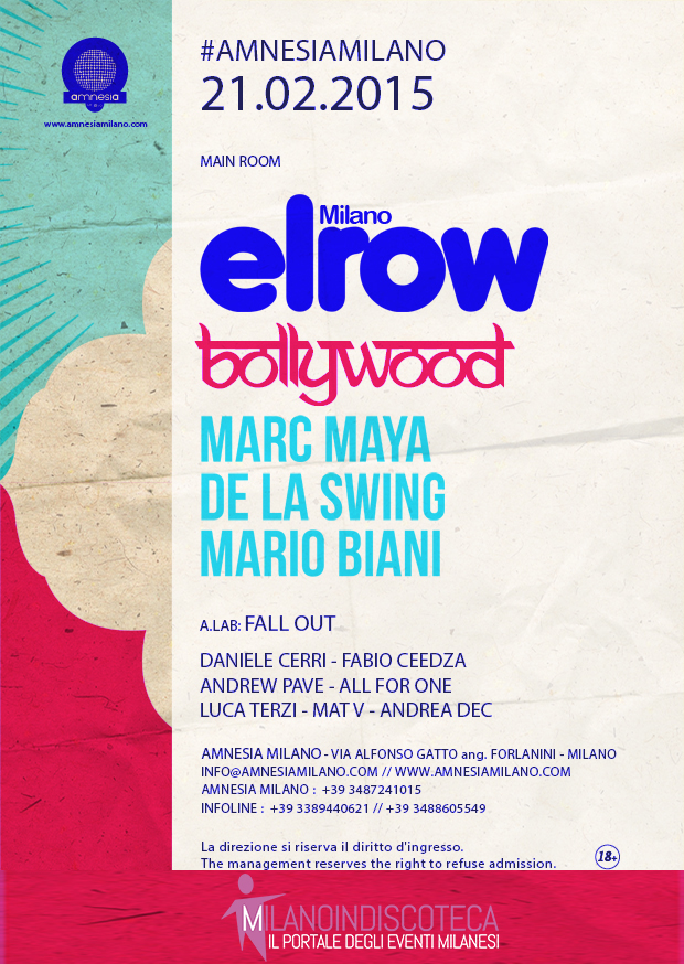 Sabato: Carnevale Elrow Amnesia Milano