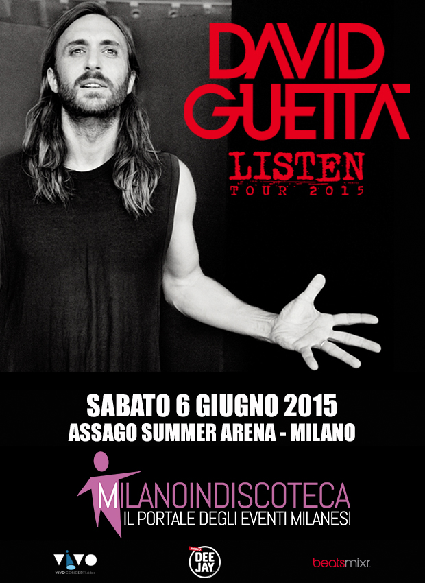 Foto: David Guetta ad Assago, Milano Sabato 6 Giugno 2015