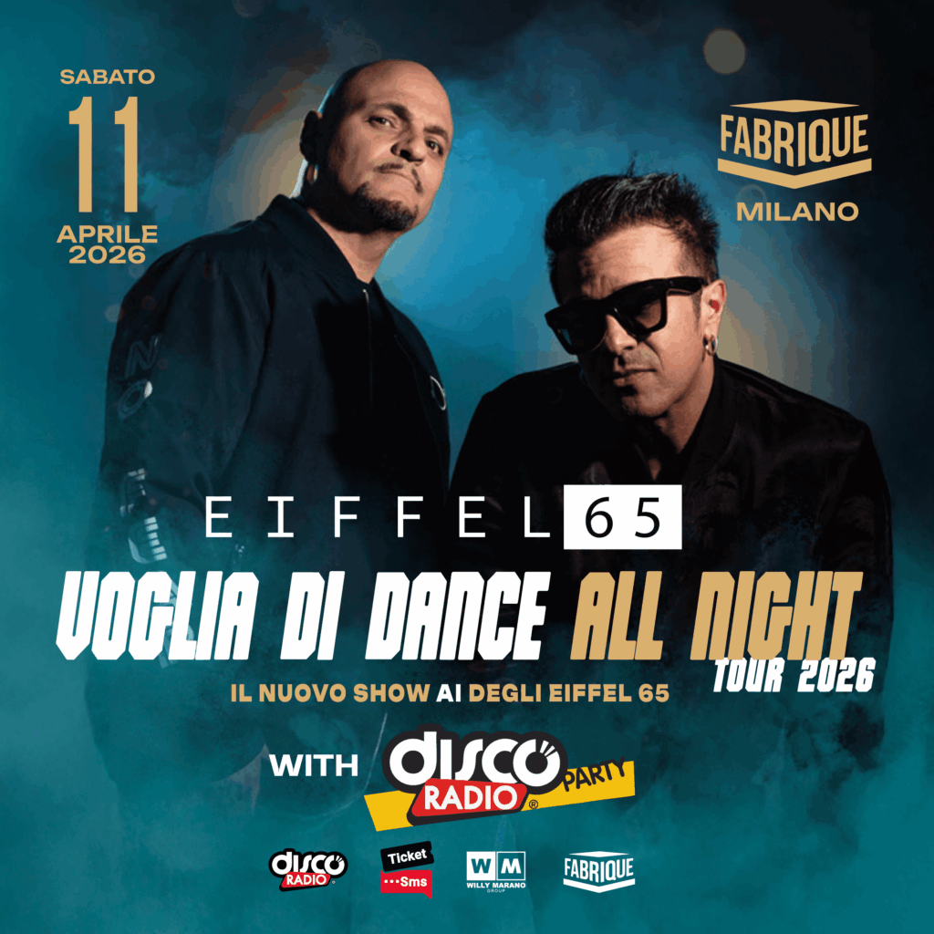 discoradio party fabrique milano aprile 2026 info 351-6641431