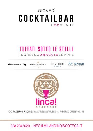 Giovedì Linca Beach Bar - Milanoindiscoteca