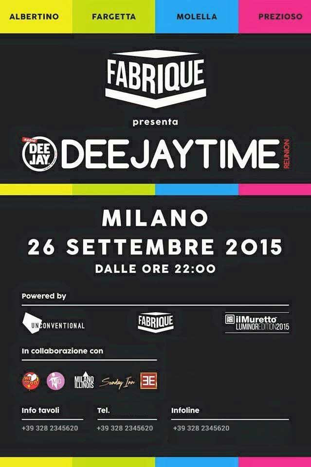 Deejaytime Reunion Fabrique Milano