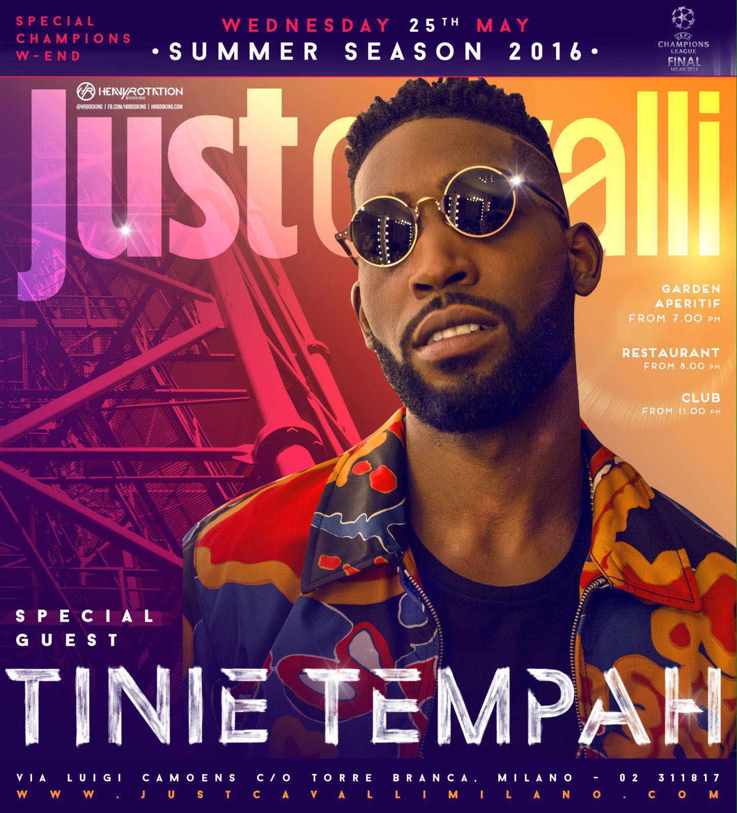 Tinie Tempah Just Cavalli Milano