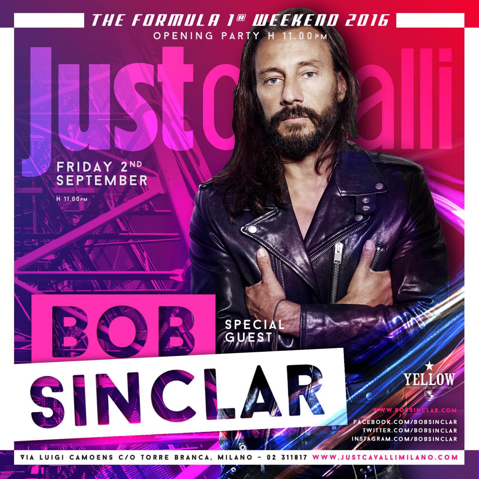 Bob Sinclar Just Cavalli Milano - Milanoindiscoteca