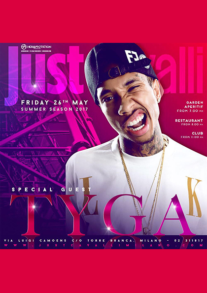 Foto: Tyga Just Cavalli Milano