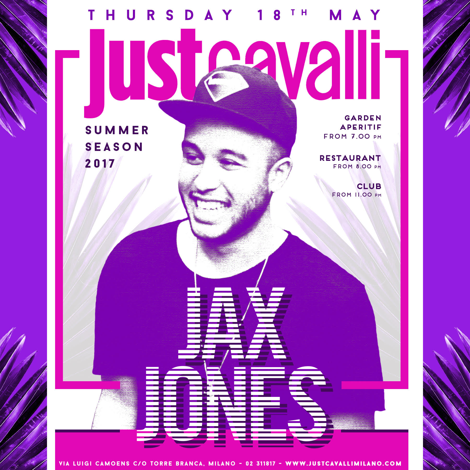 Foto: Giovedì 18 Maggio Jax Jones Just Cavalli