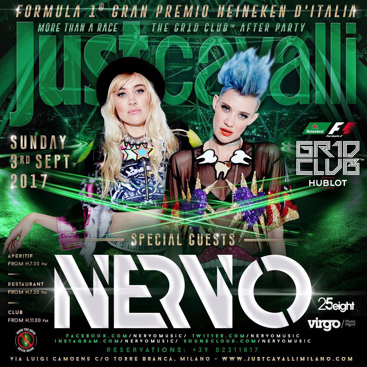 Foto: Nervo Just Cavalli Milano F1 Party