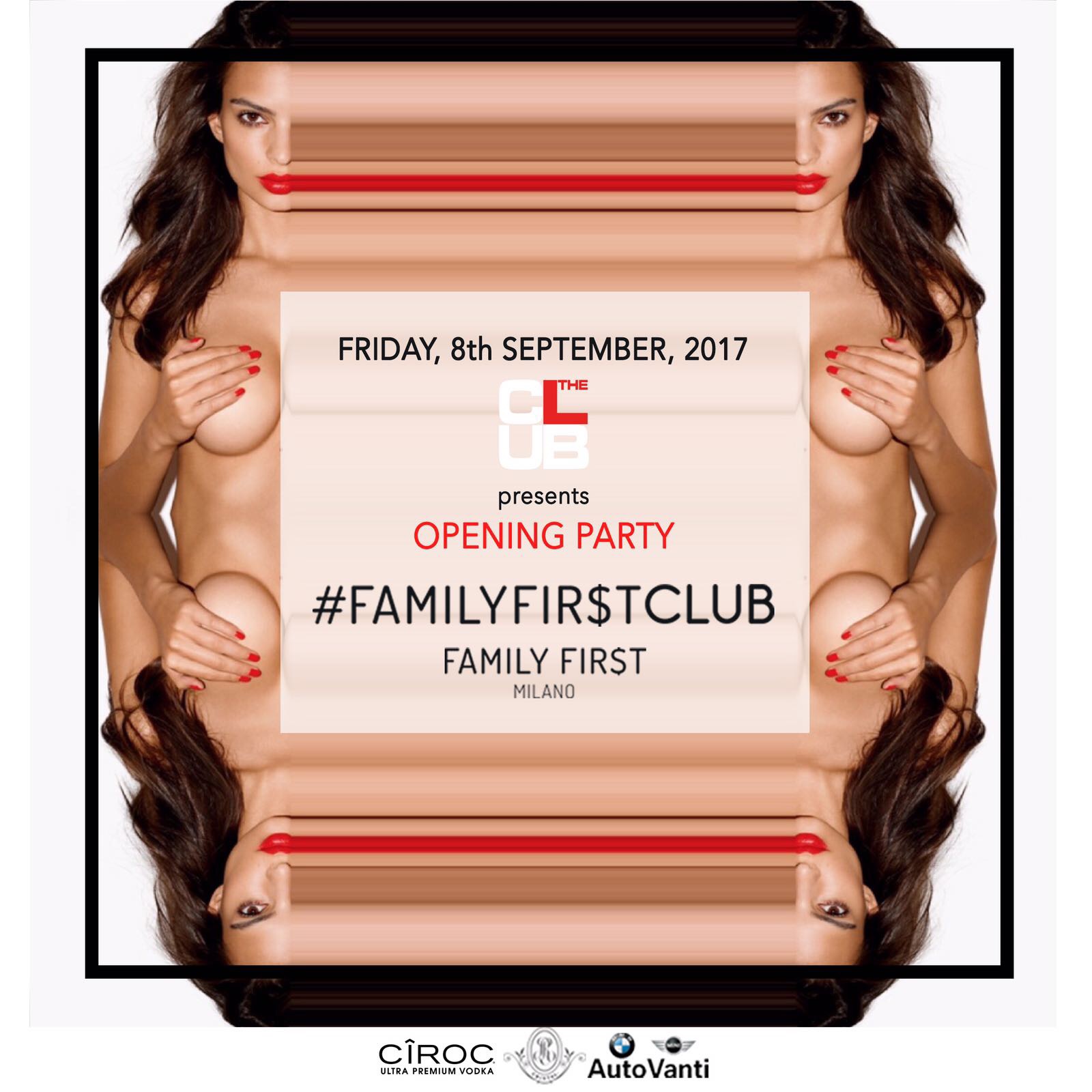 Inaugurazione Venerdì 8 Settembre The Club Milano - Family First