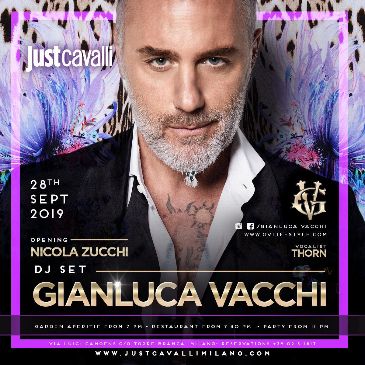 Gianluca Vacchi Just Cavalli Milano Sabato 28 Settembre