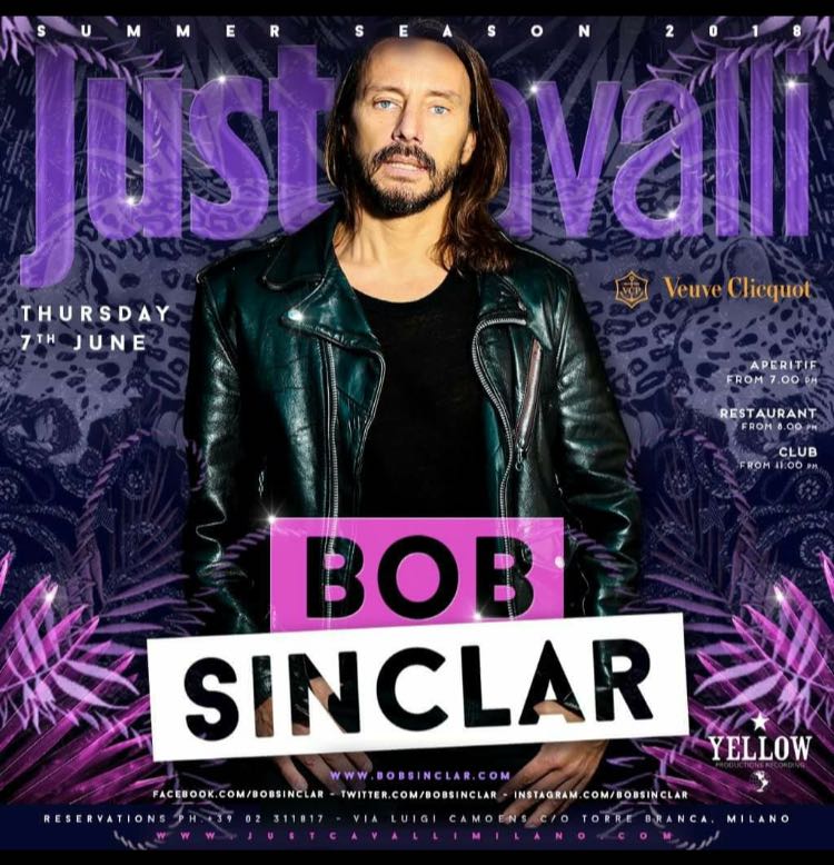 Giovedì Just Cavalli Milano Bob Sinclar