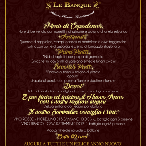 le banque menu capodanno CENA SERVITA ita