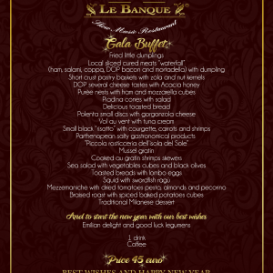 le banque menu capodanno GALA BUFFET eng