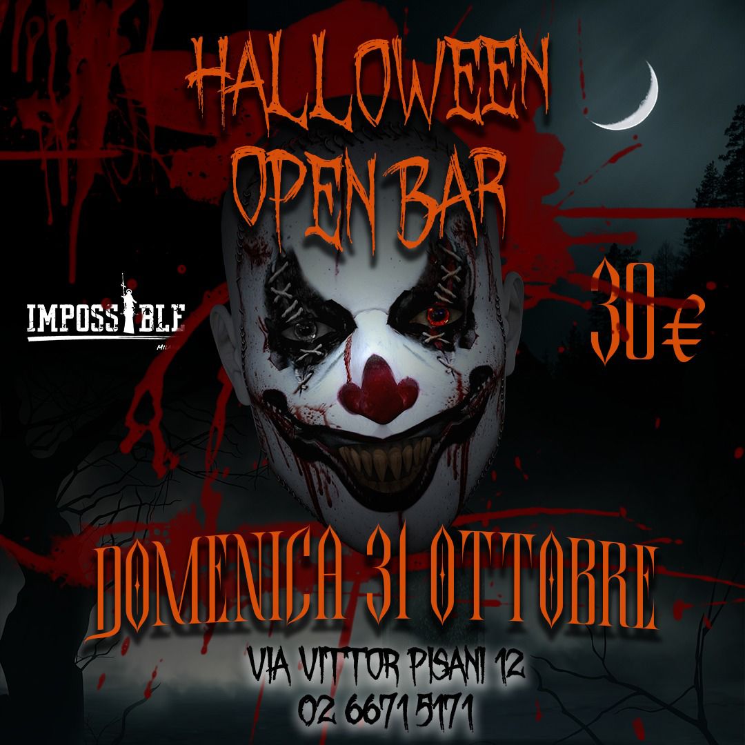 halloween impossible milano open bar