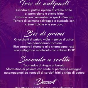 menu cenone capodanno the beach milano 2022