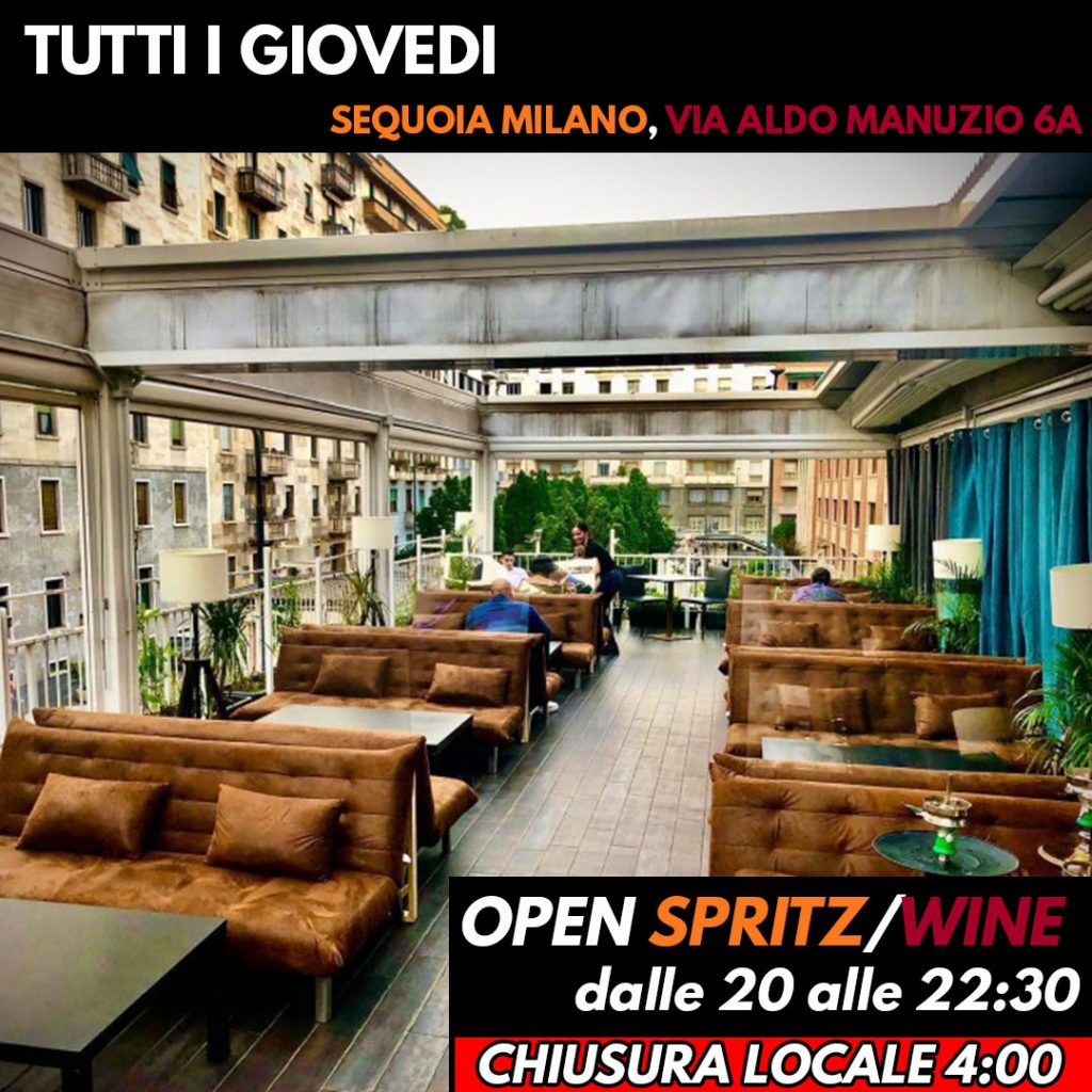 Giovedi terrazza sequoia openspritz - rooftop milano openspritz info al 3516641431