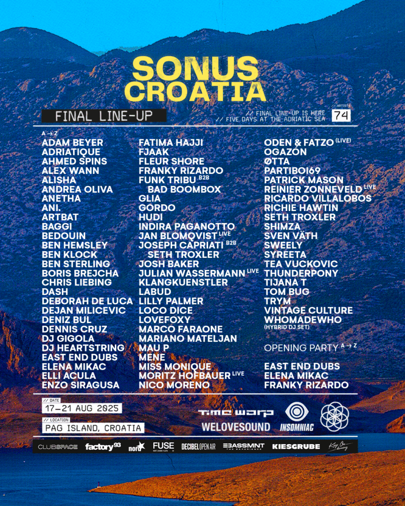 LINEUP SONUS FESTIVAL CROAZIA 2025 INFO 3282345620