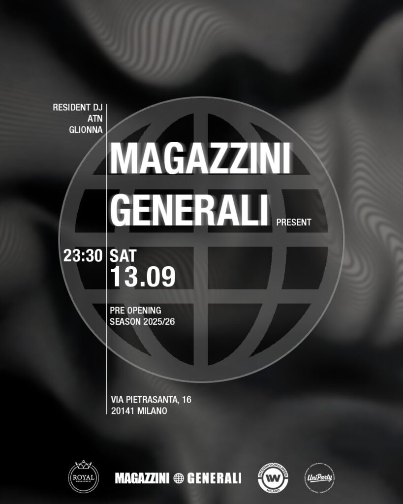 magazzini generali milano 13 Settembre 2025 info 3516641431