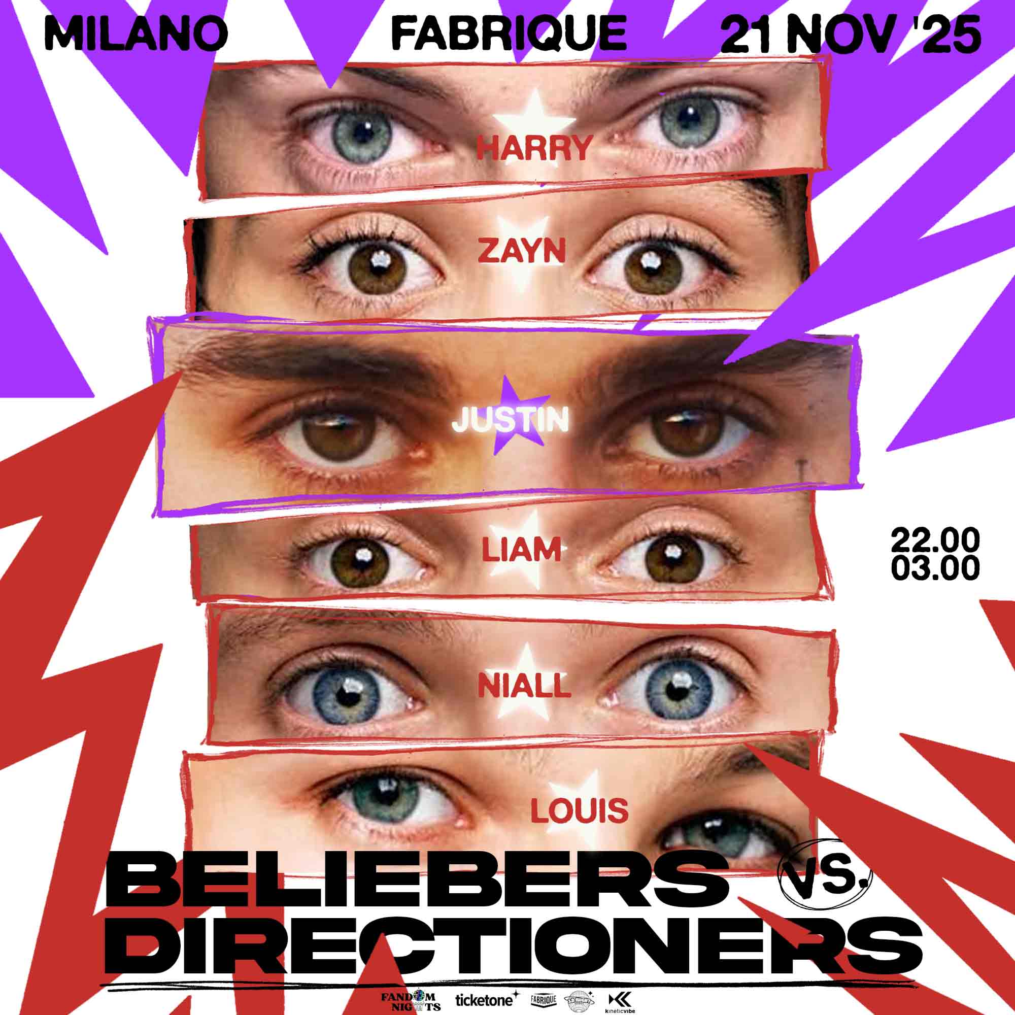 Beliebers vs Directioners Fabrique Milano
