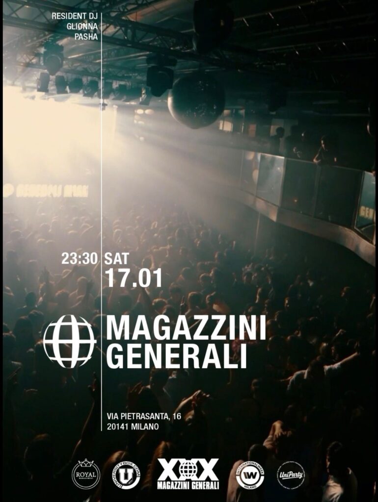magazzini generali milano sabato 17 gennaio 2026 info 351-6641431
