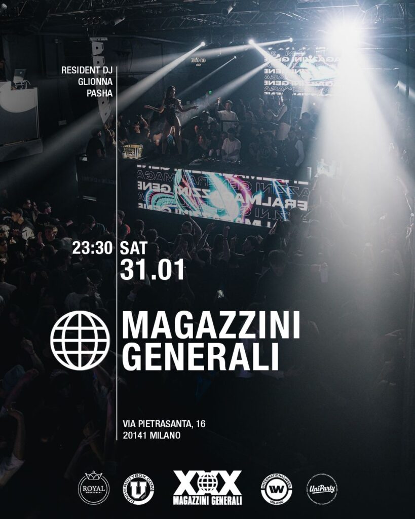 magazzini generali milano sabato 31 gennaio 2026 info 351-6641431