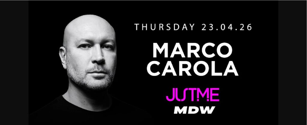 Marco Carola justme milano aprile 2026 mdw info al 351-6641431