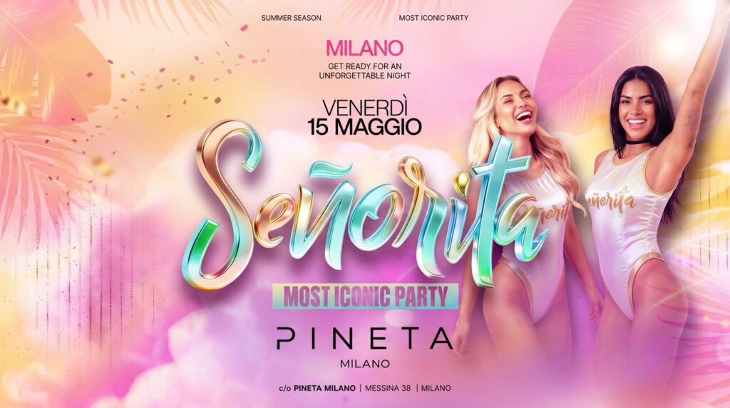 senorita pineta milano venerdi 15 maggio 2026 info 351-6641431