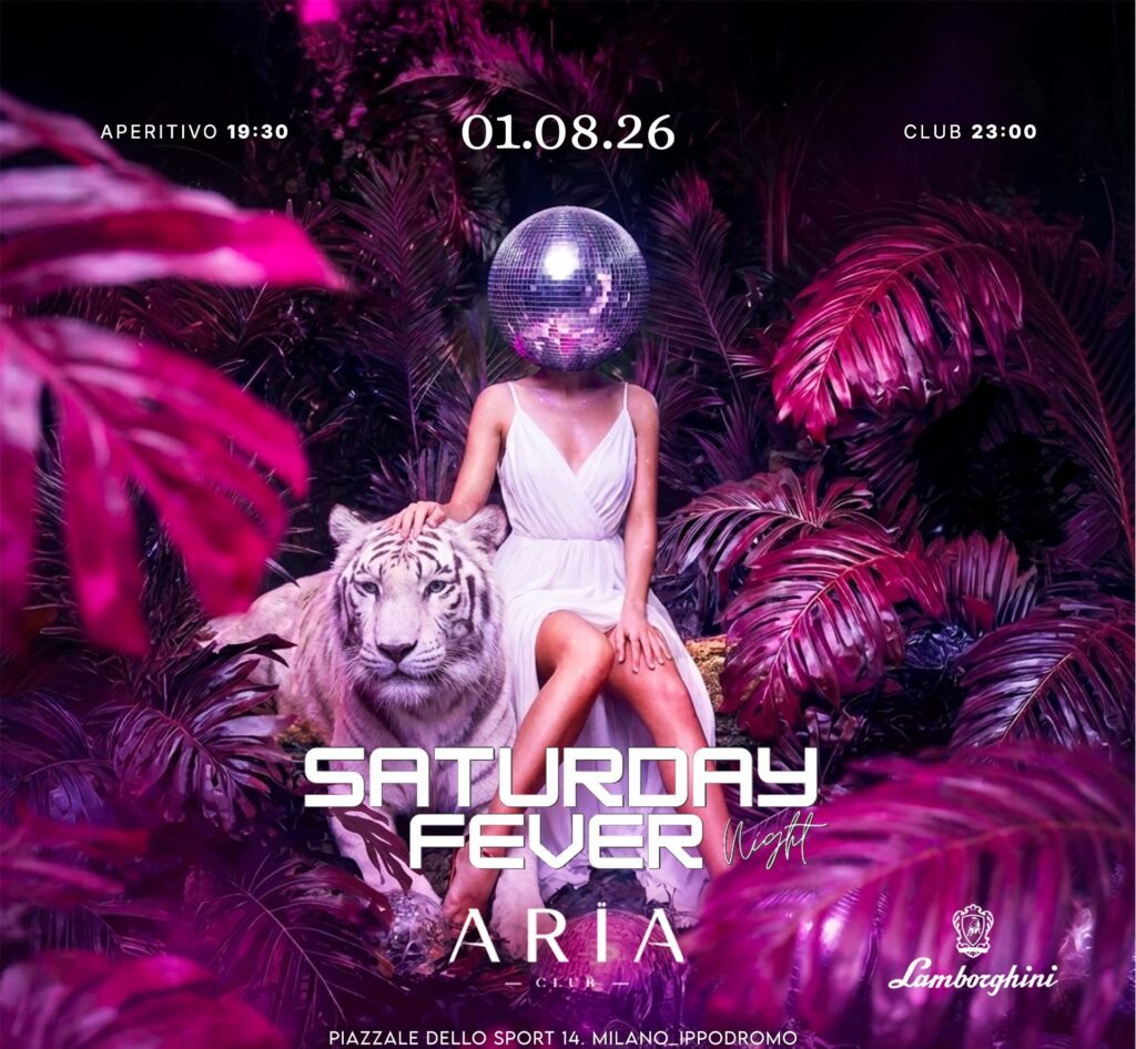 aria club milano sabato 1 agosto 2026 info 351-6641431